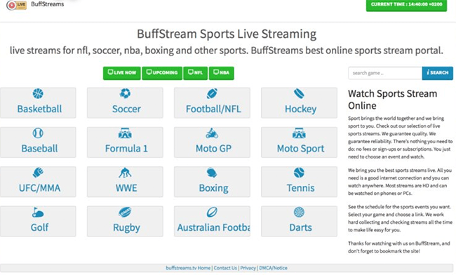 buff-streamz.com at WI. Buffstream